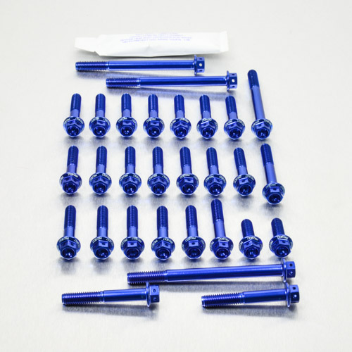 Aluminium Engine Kit Suzuki GSXR600 WV-Y Race Spec Etched ESU080HXRE Blue 97-00 img