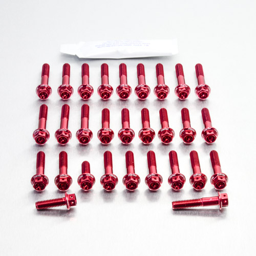 Aluminium Engine Kit Suzuki GSX650F Race Spec Etched ESU085HXRE Red 2007-2015 img