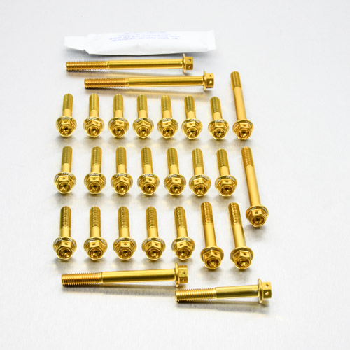 Aluminium Engine Kit Suzuki V-Strom 650GT Race Spec Etched ESU087HXRE Gold 04-11 img