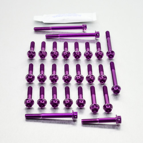 Aluminium Engine Kit Suzuki V-Strom 650GT Race Spec Etched Purple 04-11 img