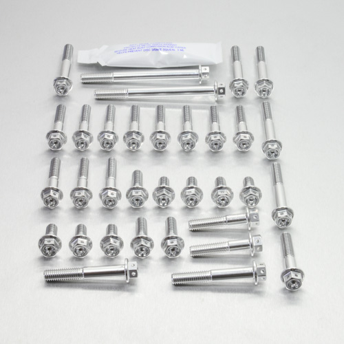 Aluminium Engine Kit Kawasaki KLX250 '09+ Race Spec Etched Silver 09-20 img