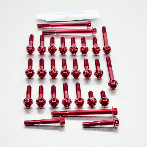 Aluminium Engine Kit Suzuki V-Strom DL650A Race Spec Etched ESU089HXRE Red 04-11 img
