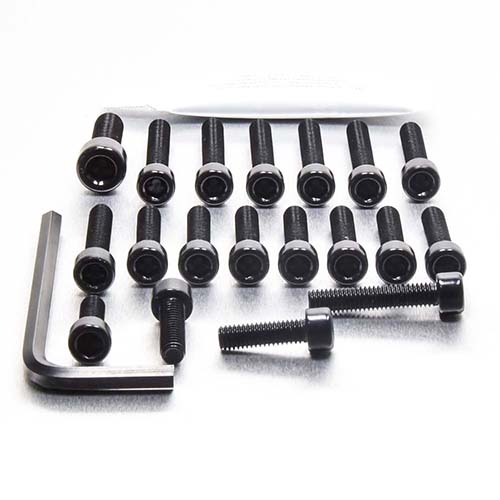 Aluminium Engine Kit Suzuki RGV250 L-R ESU015 Black 1991-1996 img