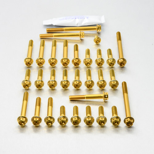 Aluminium Engine Kit Suzuki GSR600 Race Spec Etched ESU077HXRE Gold 2006-2010 img