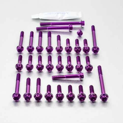 Aluminium Engine Kit Suzuki GSR600 Race Spec Etched ESU077HXRE Purple 2006-2010 img