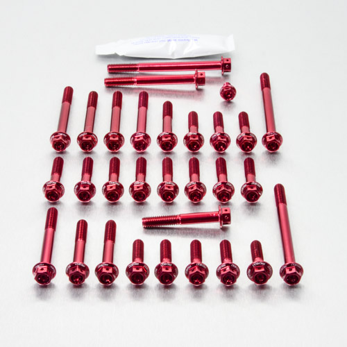 Aluminium Engine Kit Suzuki GSR600 Race Spec Etched ESU077HXRE Red 2006-2010 img