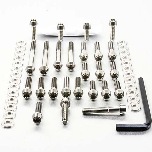 Stainless Steel Engine Kit Kawasaki KX250F 4 Stroke - Polished 2011-2012 img