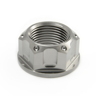 Titanium Flanged Axle Nut M20x(1.50mm) 32mm Flange Front Wheel