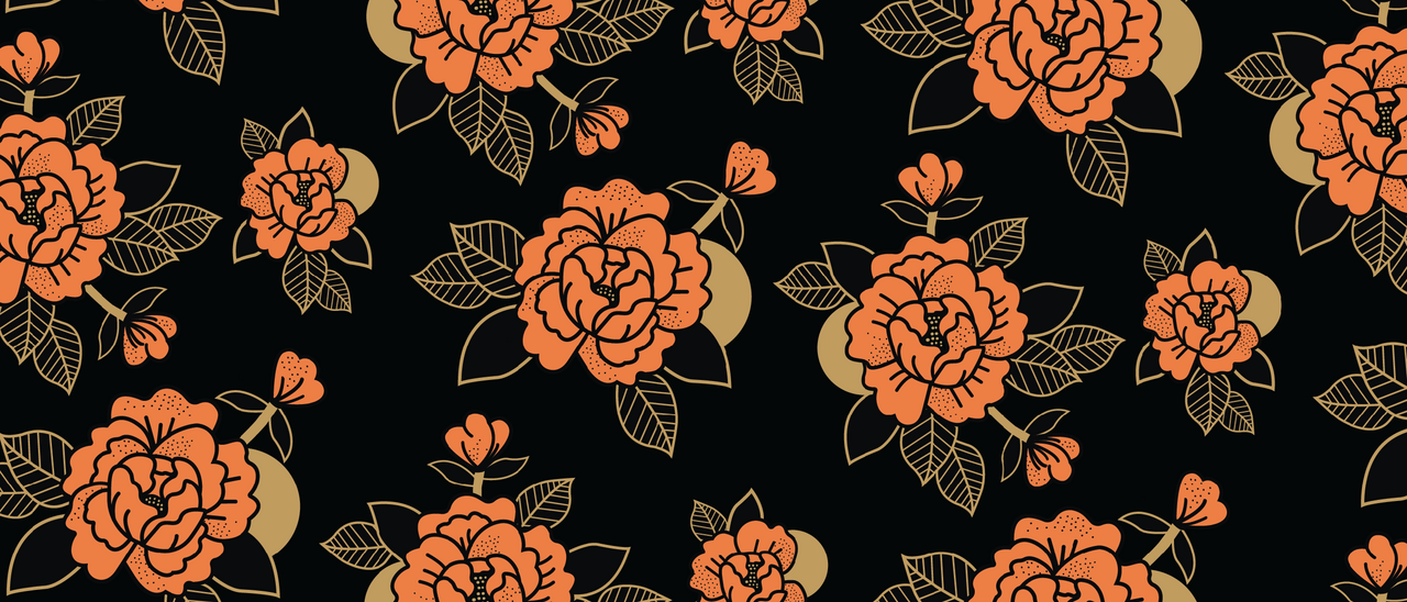 Peony Tattoo Cream Wrapping Paper - Daphna Sebbane