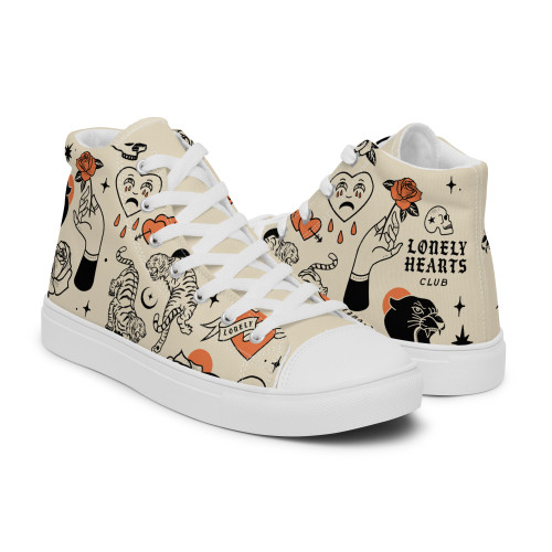 Tattoo Butterfly & Red Rose Women – Freaky Shoes®