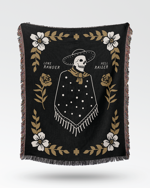 Lone Ranger Woven Blanket Black