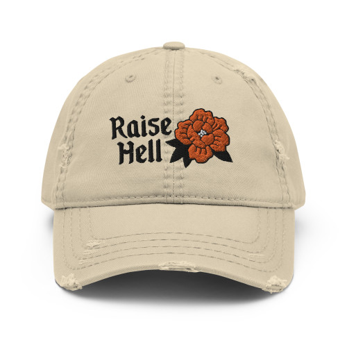 Raise Hell Distressed Hat