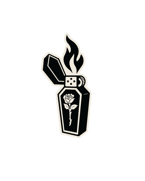 Coffin Lighter Sticker