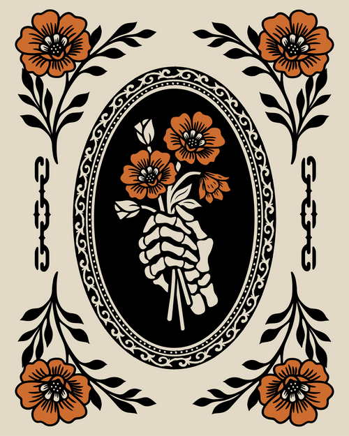 Bone & Bloom Print