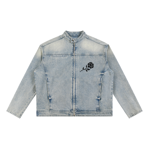 Memento Mori Vintage Wash Zip Denim Jacket