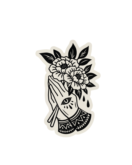 Pray Peony Sticker