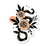 Pink Flower Snake Sticker