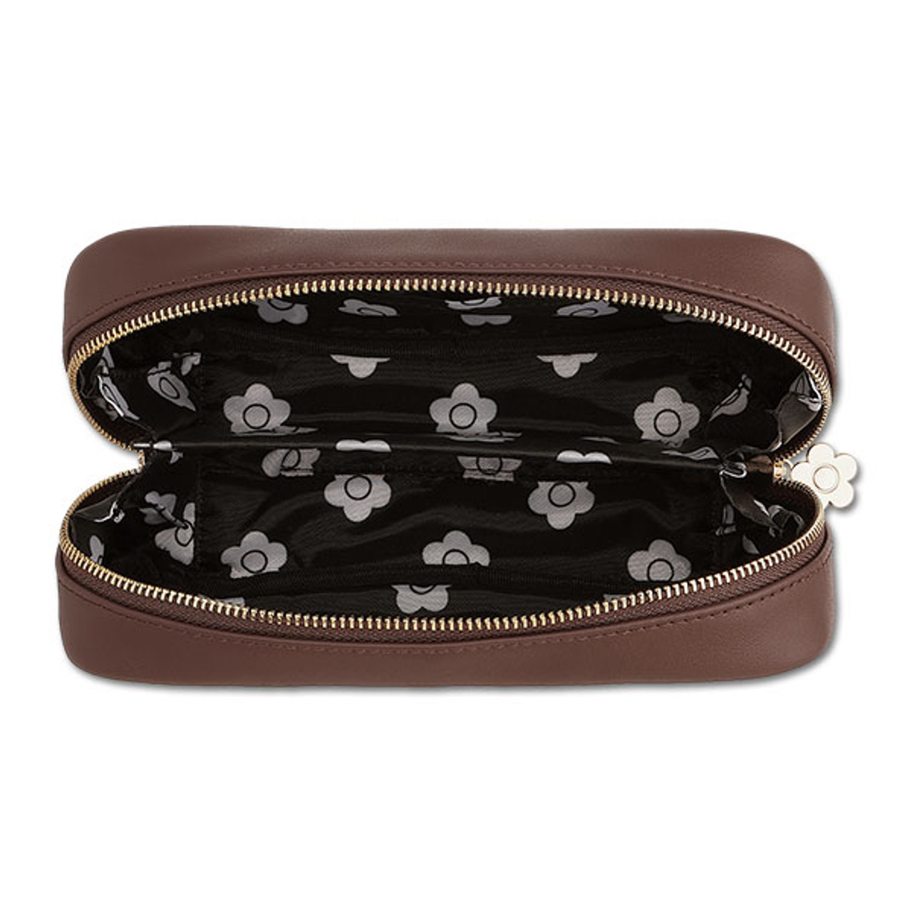 Bicolour Embroidery Double Pen Case