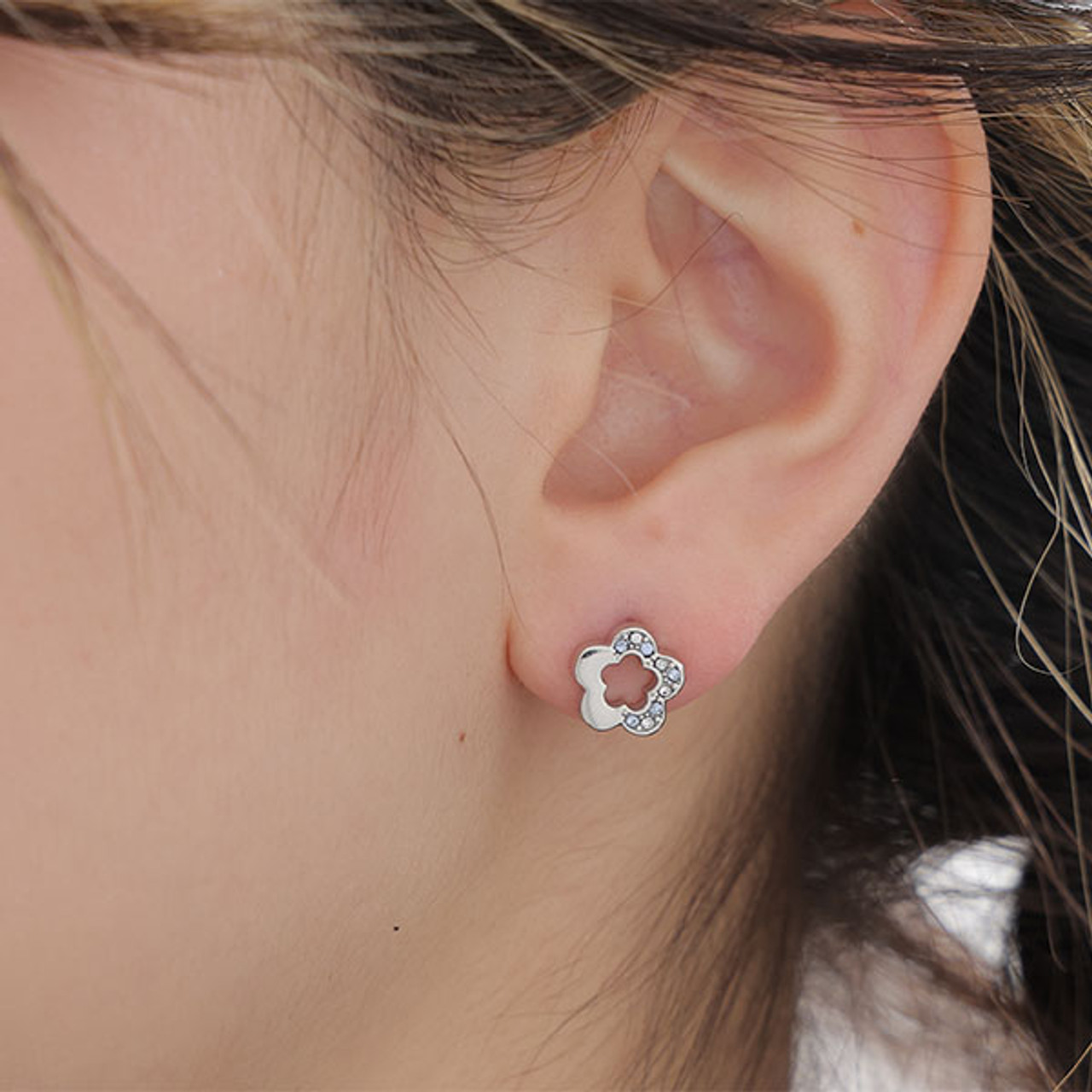 Half Stone Earrings