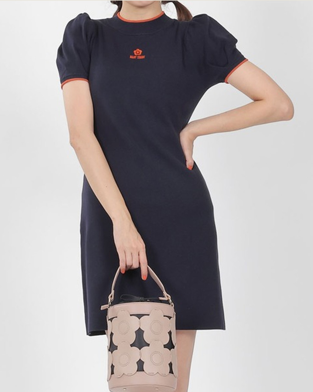 Puff Sleeve Fine Knit Dress