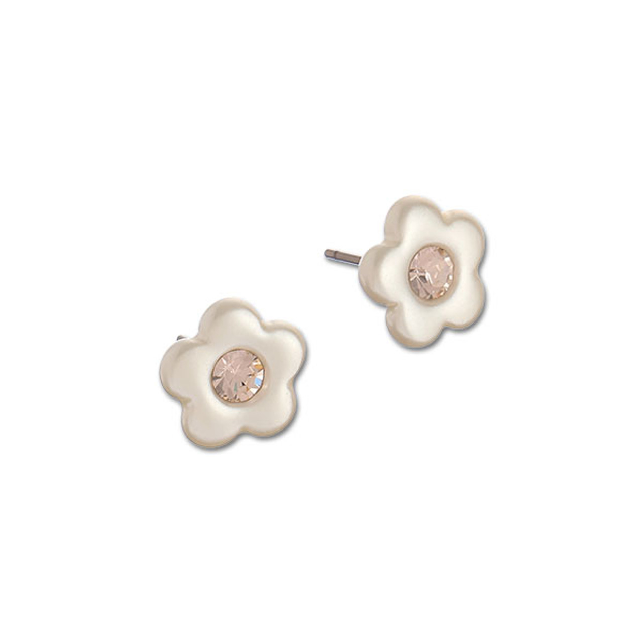 Pearly Double-Sided Daisy Earrings