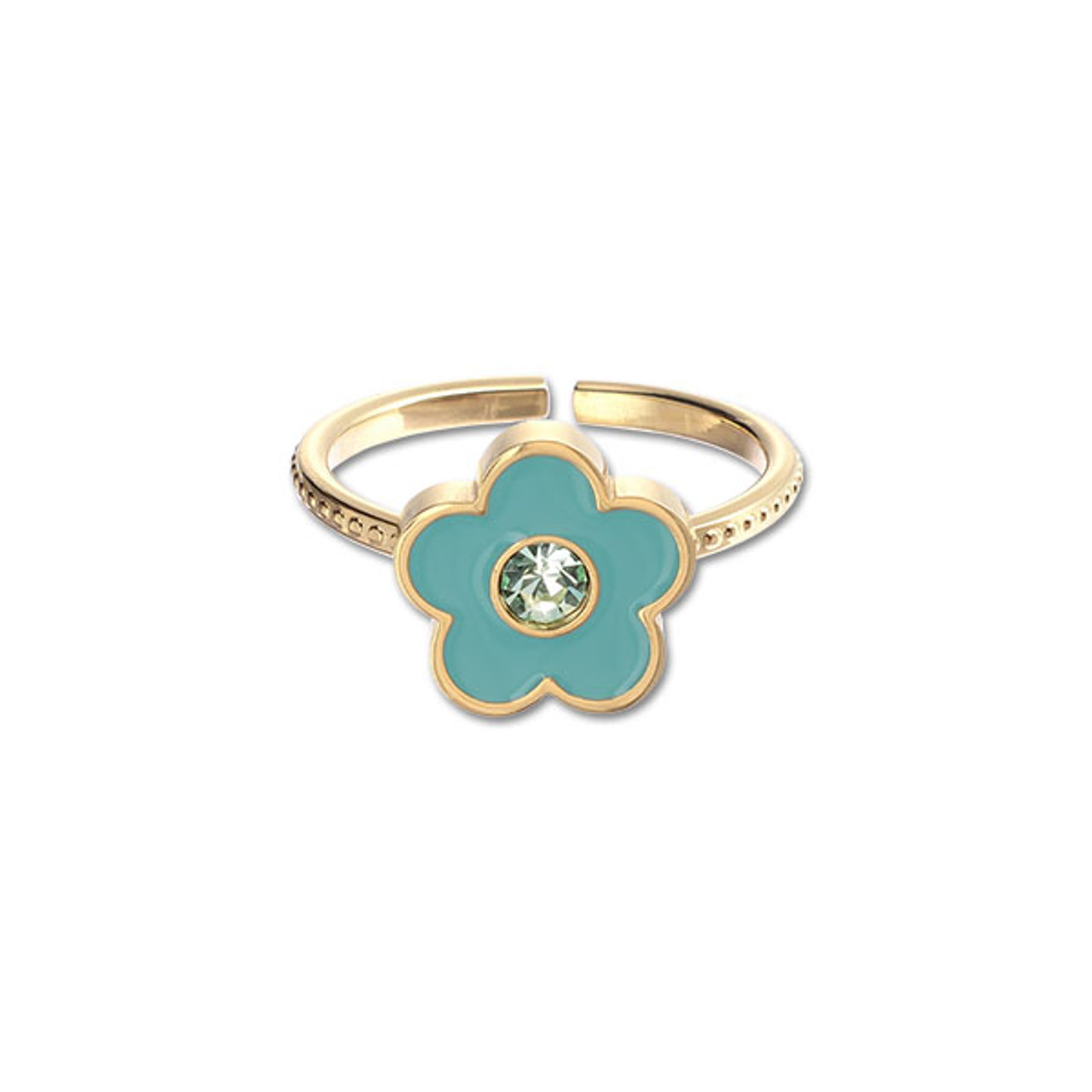 Monochromatic Daisy Gem Ring