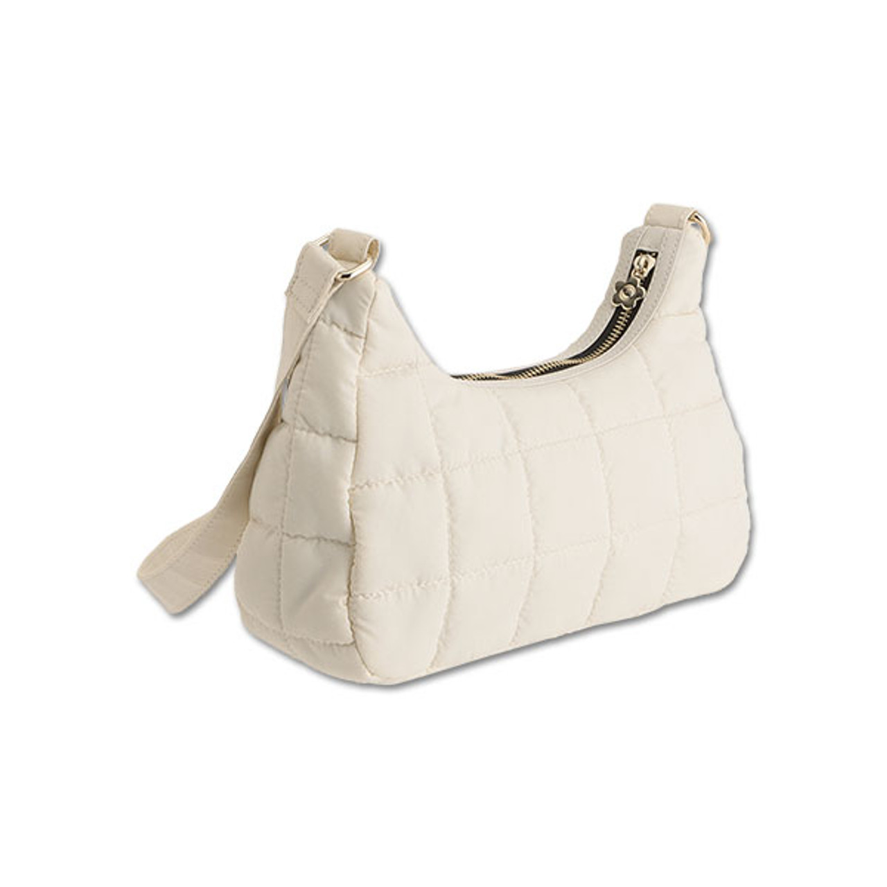 Matte Satin Quilted Shoulder Bag