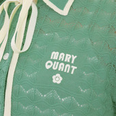 Retro Logo Crochet Polo Cardigan