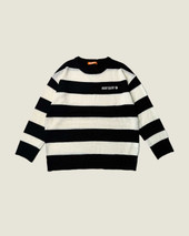 Grunge Stripe Logo Knit