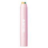 A pink eyeshadow stick with Daisy Doll and the Mary Quant Daisy printed on the side in white. The cap is off, showing the stick eyeshadow.
