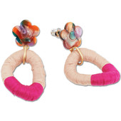 Manila Hemp Yarn Earrings