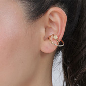 Metallic Daisy Ear Cuff