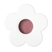 Bazaar Collection Multi Make Up Colour shade 02 Greyish Rose. The white daisy shaped case is closed and the centre of the daisy is clear, showing the dusky rose coloured product inside.