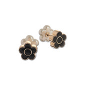 Pearly Double-Sided Daisy Earrings