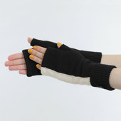 Bicolour Knitted Hand Warmers