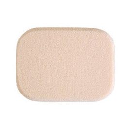 MEDIUM A soft, tablet-shaped puff designed to apply Smoo Make powder foundation and fit perfectly into a Mary Quant compact.