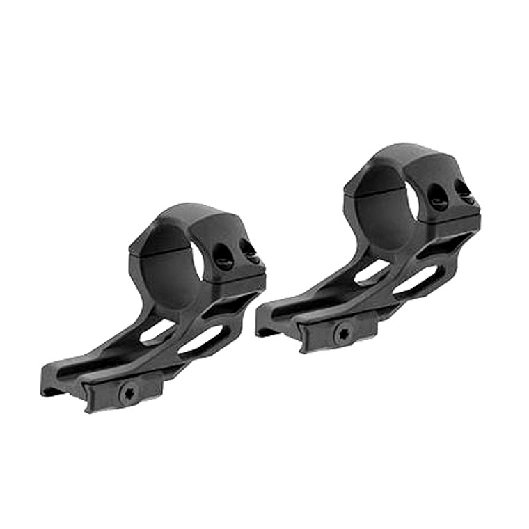 Offset Rings 1" High w/ 37mm offset AIR122S Matte Black Leapers