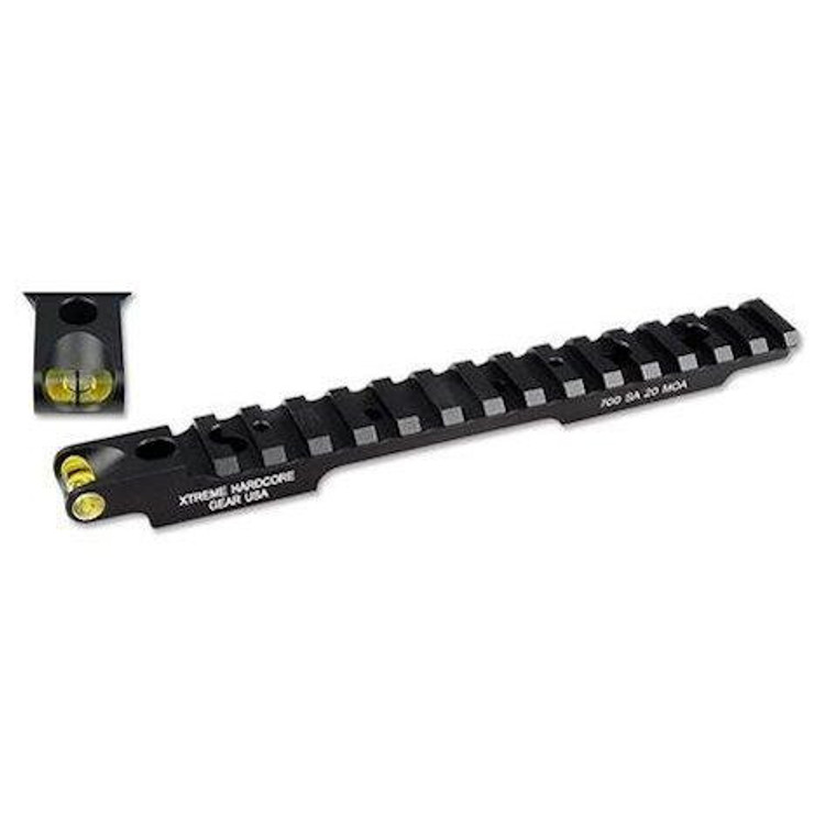 Remington 700 Long Action Rail, 20 MOA, Tru-Level, Xtreme Hardcore, HC-91023