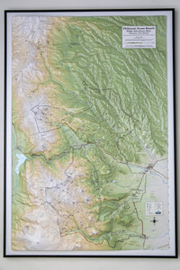 Map 3D Relief Framed Map 3D Relief Framed