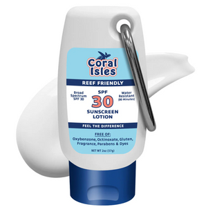 CORAL ISLES SUNSCREEN W/CARABINER 2oz