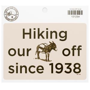 Sticker Hiking Burros Off