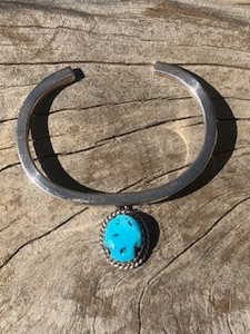 Sterling cuff w/ Dangle Stone Bracelet Sterling cuff w/ Dangle Stone Bracelet