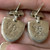 Onyx & Mother of Pearl Inlay Dangle Earrings