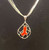 Coral & Sterling Silver Pendant