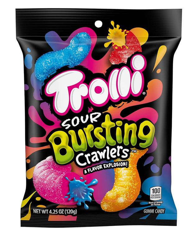 TROLLI SOUR BURSTING CRAWLERS 4.25OZ - 12 PACK