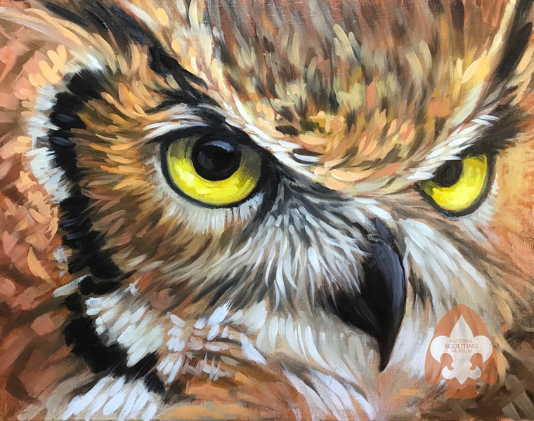 Owl on Large Canvas
