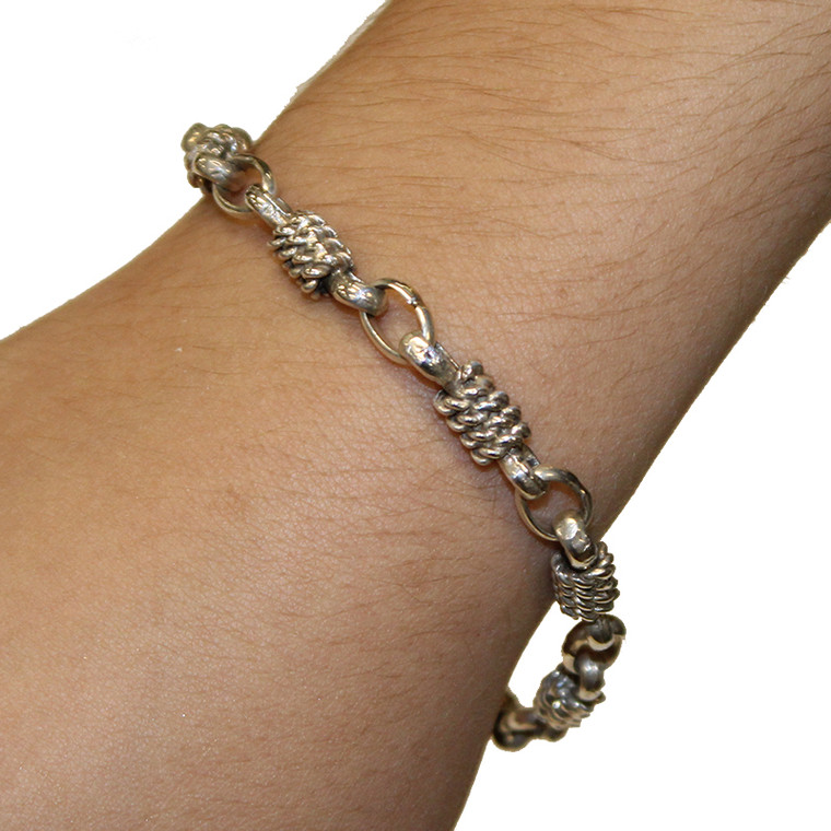 Sterling Rope link bracelet