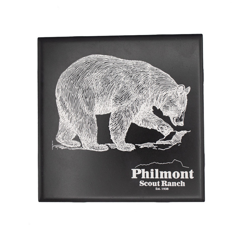 Black Bear Etched Tile