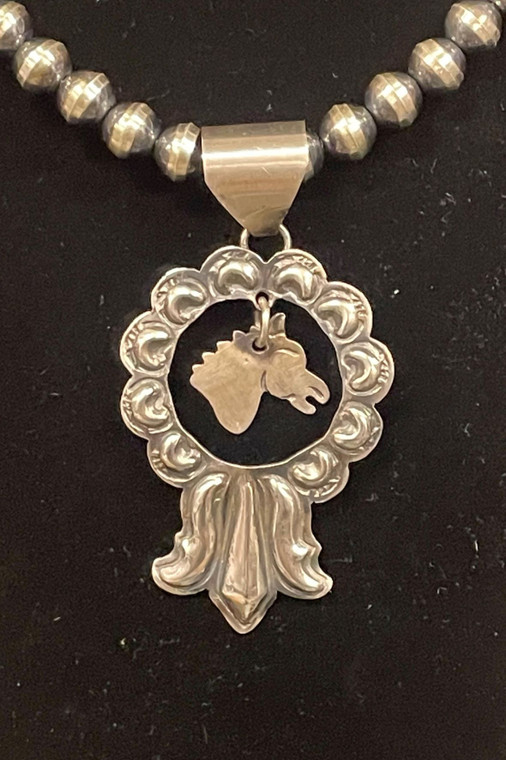 Patina Wreath w/ Horse Pendant