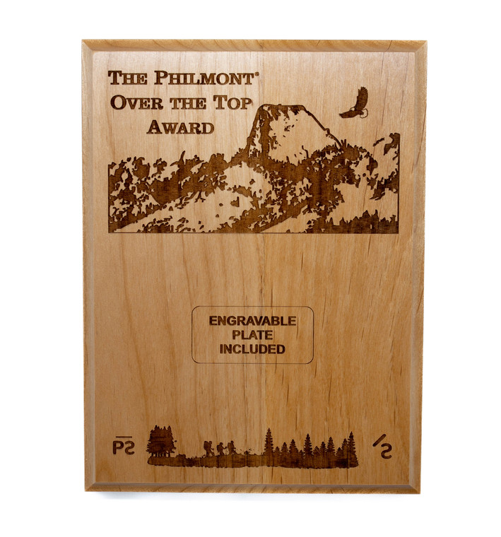 6"X8" Wood Over The Top Award